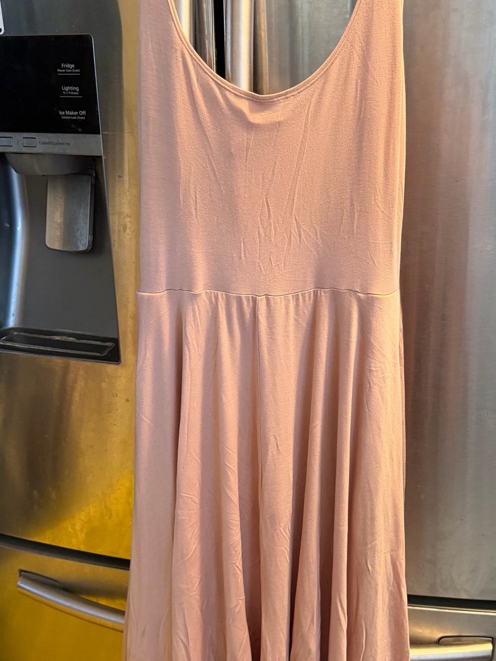 Reformation Dusty Rose Scoop-Neck Sleeveless Maxi Dress